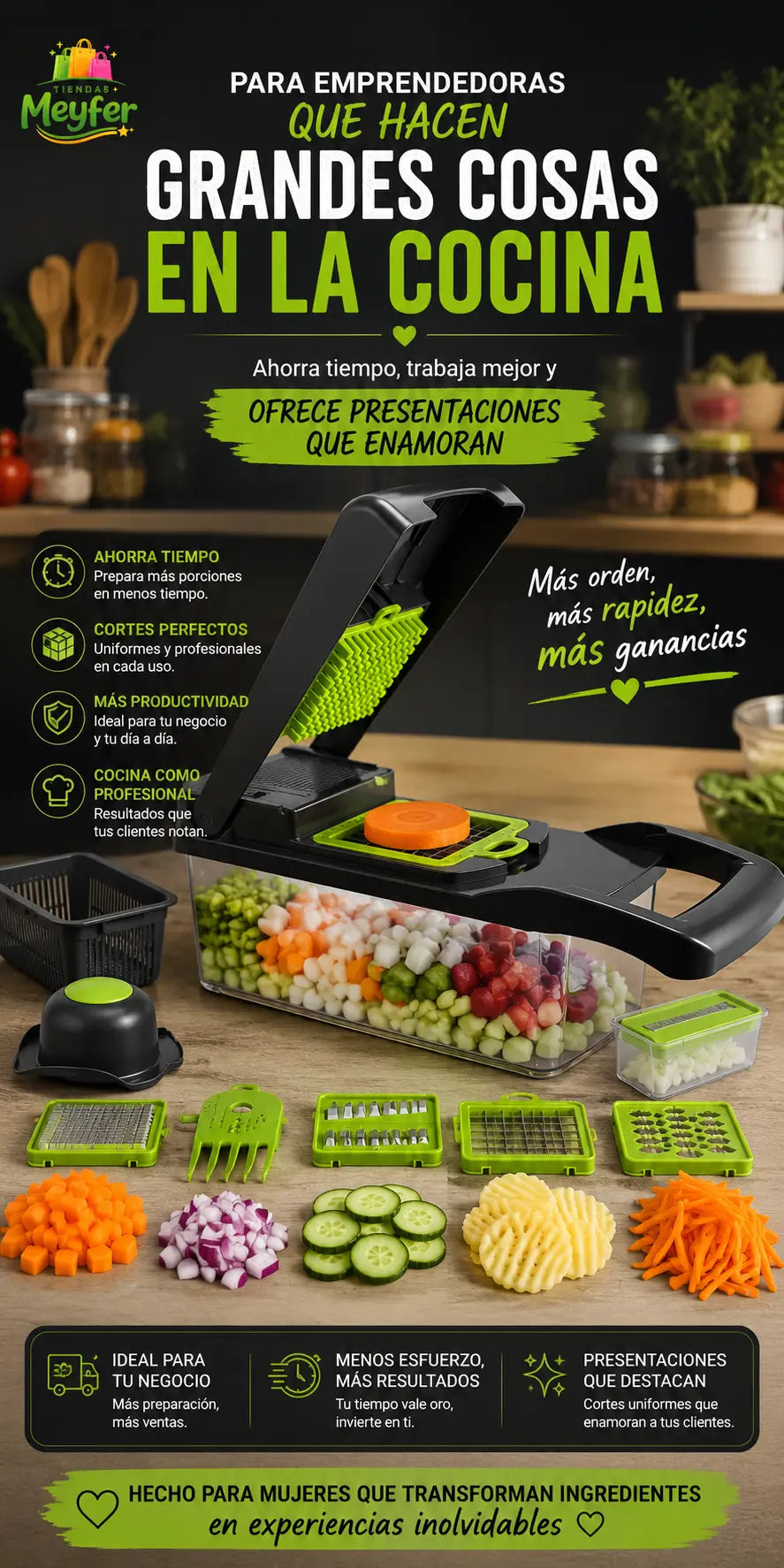 CORTADOR DE FRUTAS Y VERDURAS "MULTI PICADO" 15 EN 1
