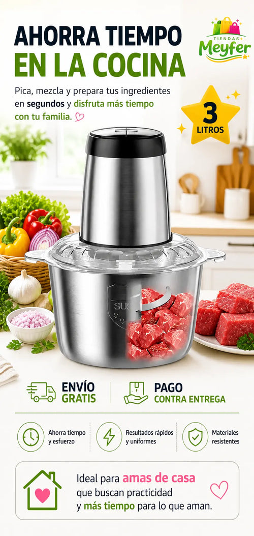HERMOSO PROCESADOR ELECTRICO 3Litros
