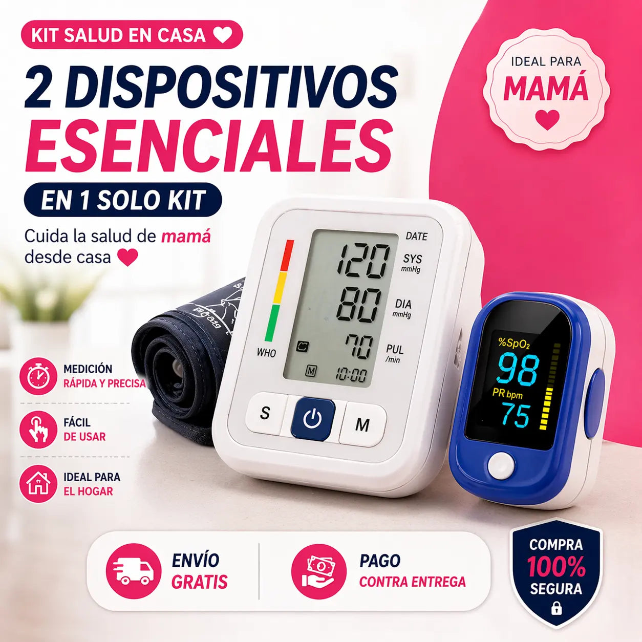 💓 KIT MÉDICO EN CASA: OXÍGENO Y PRESIÓN AL INSTANTE 💖